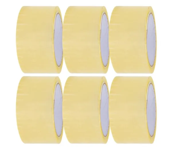 clear 6 x Clear Vinyl Tape Solvent 48mm x 66M